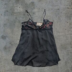 Black Floral Sheer Chemise